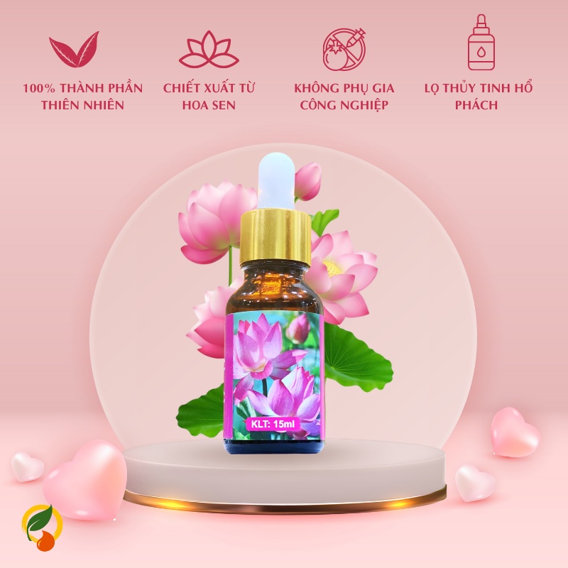 Tinh dầu Hoa Sen essential oil giúp khử mùi, thơm phòng - 15ml