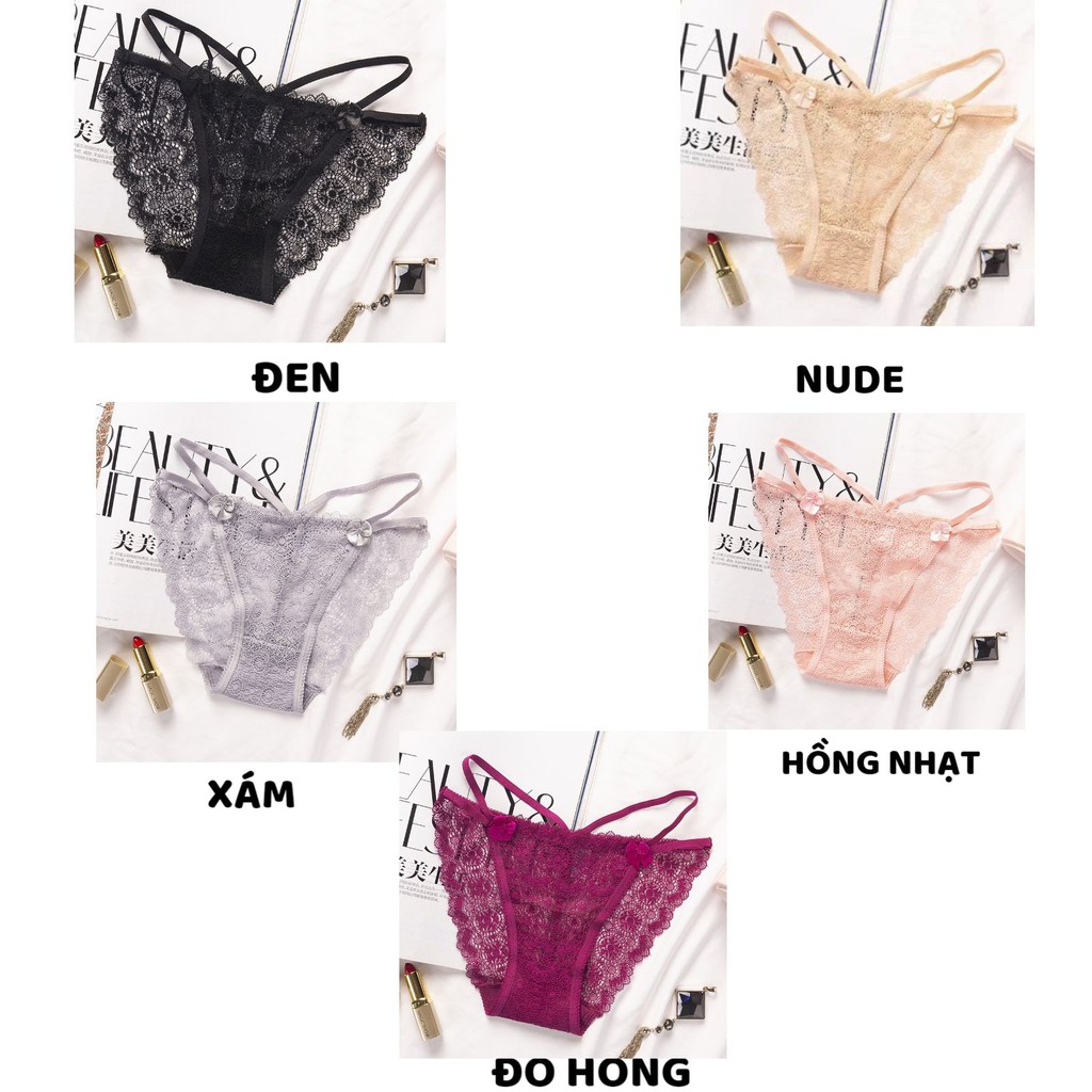 Quần Lót Nữ ❤️FREESHIP❤️ Quần Lót Ren Sexy Quyến rũ cao cấp thiết kế dây hai mảnh gợi cảm đính nơ nhỏ mã 806 | BigBuy360 - bigbuy360.vn