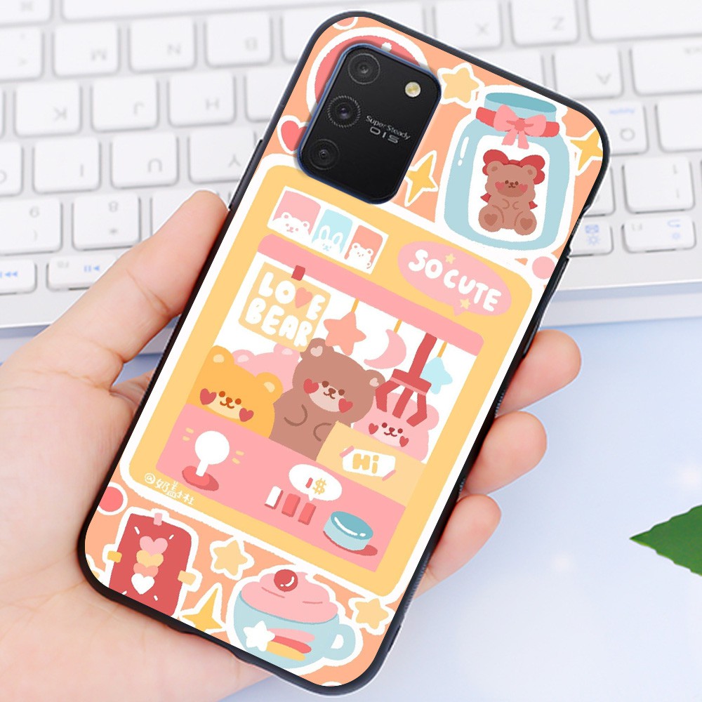 Ốp Samsung 😍 Ốp lưng Samsung S10 Lite Note 10 Lite Cute Bear nhựa cao cấp viền silicon - Banana Store