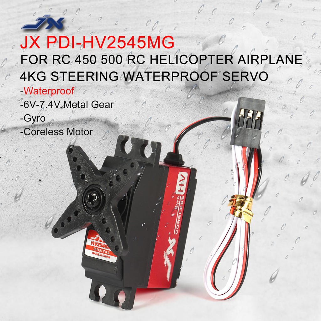 【điều khiển từ xa8/5】JX PDI-HV2545MG HV Metal Gear Digital Coreless Gyro Tail Servo for RC Airplane
