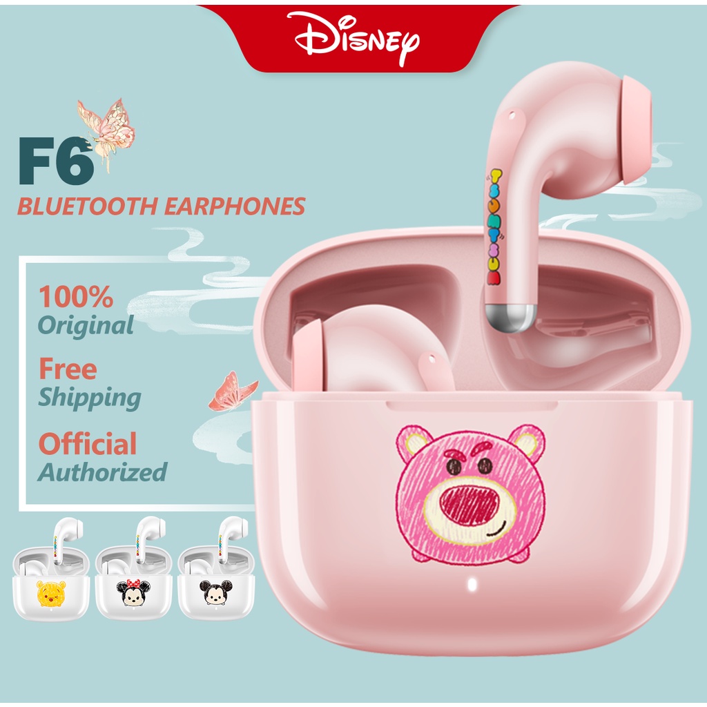 Tai Nghe Không Dây Bluetooth 5.2 TWS Disney F6 Âm Thanh Nổi HD Giảm Tiếng Ồn