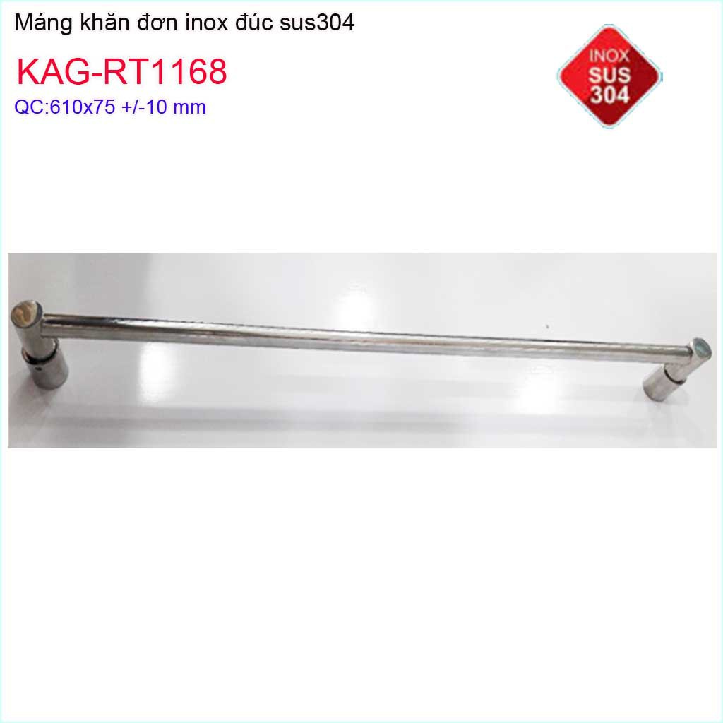 Giá treo khăn inox 304, giá vắt khăn, thanh treo khăn Roto KAG-RT1168