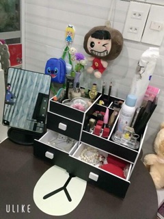 Kệ mỹ phẩm max 35cm màu trắng (Tặng 1 gương mini)