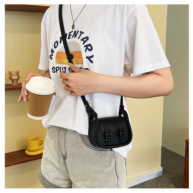 Túi Đeo Vai Hình Vuông Nhỏ Màu Trơn Đơn Giản Phong Cách Retro Mới 2022 Gylb1616
