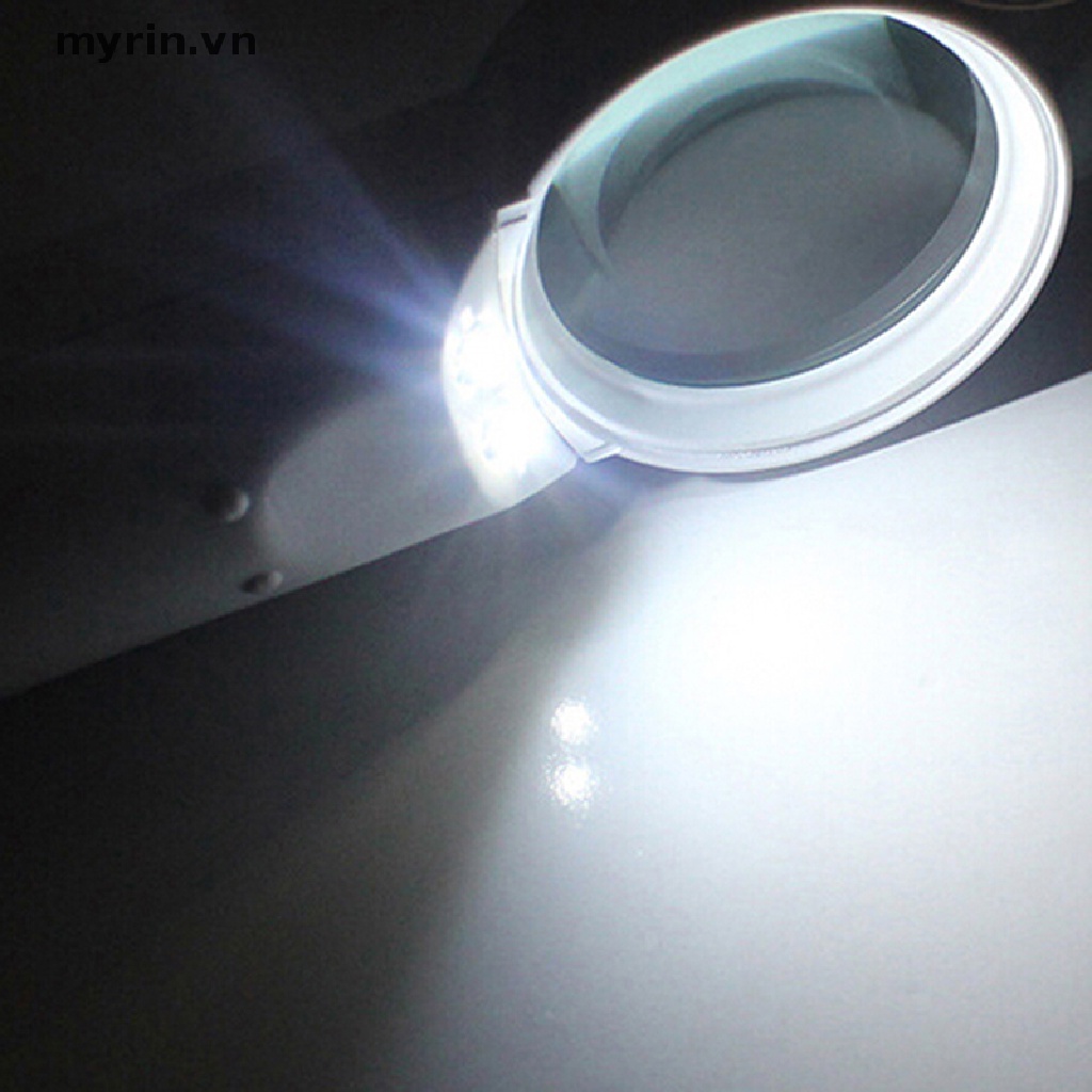 Kính Lúp Phóng Đại Trang Sức 15x Có 2 Đèn led Cầm Tay Tiện Dụng