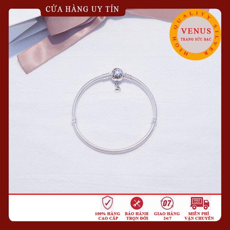 [Hàng cao cấp] Lắc bạc khóa tròn chữ Love- Mã sản phẩm VENUSLOVE