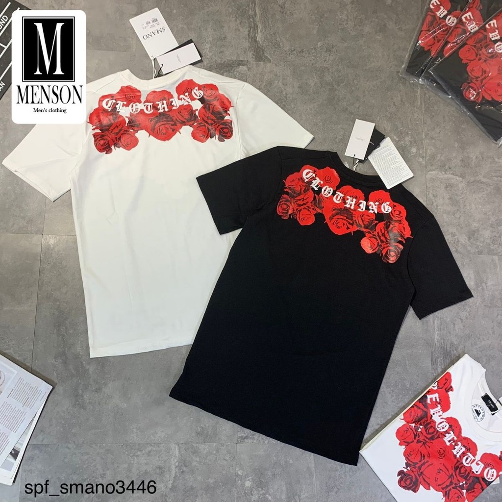 Áo thun mikenko hoa hồng M1 loại đẹp nam nữ đều mặc được, chất vải phông cực mát, hình in siêu hot | BigBuy360 - bigbuy360.vn