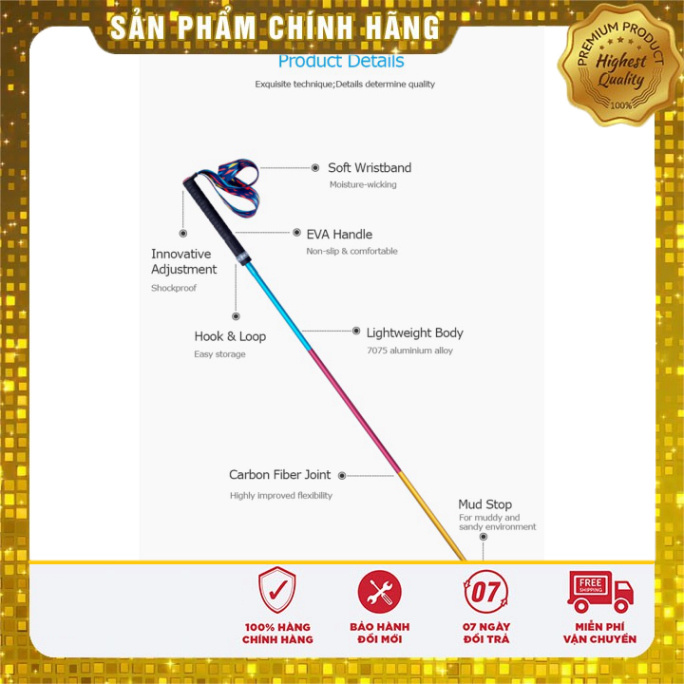 [Sale]  Gậy chạy Trail Carbon Và Hợp kim nhôm siêu nhẹ Aonijie E4201 (bán theo cặp)