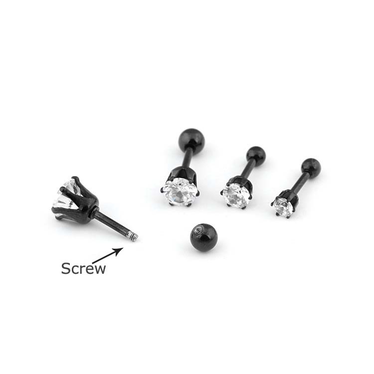 1 Khuyên Tai Dài 6claws 18g 6mm