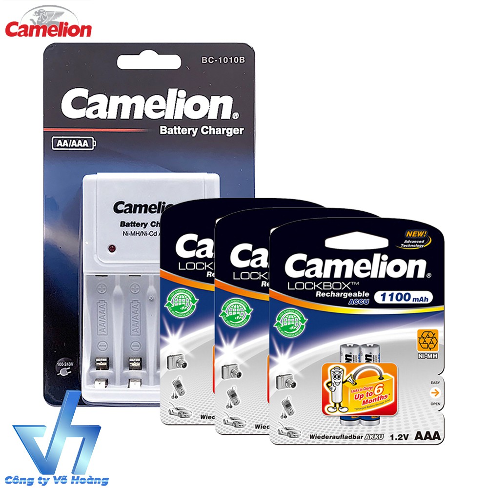 Bộ 1010B kèm 6 pin AAA Camelion 1100mAh