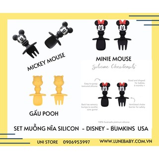 Set muỗng nĩa silicon Disney - Bumkins USA