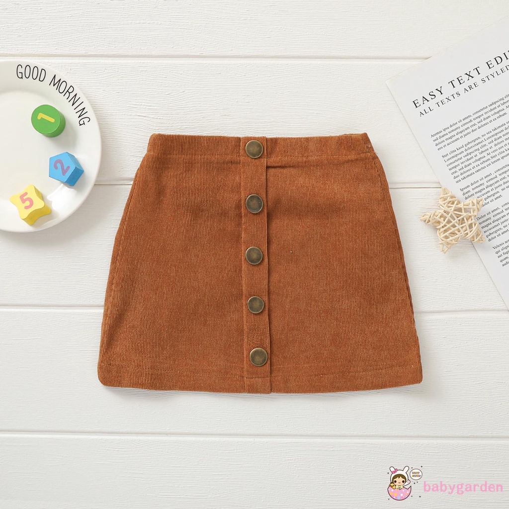 Váy Mini Màu Trơn Thời Trang Cho Bé Gái