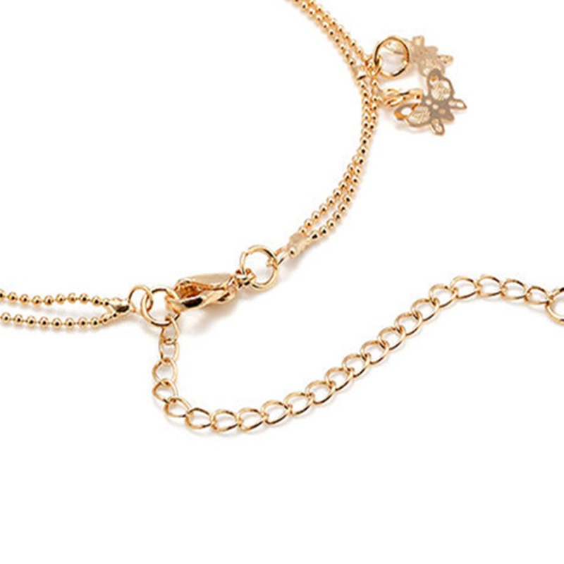 Lắc Chân Hai Lớp Mặt Hình Bướm Phong Cách Bohemian Thời Trang Cho Nữ