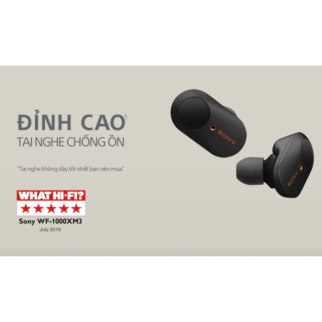 Tai nghe SONY không dây có công nghệ chống ồn WF-1000XM3- XÁCH TAY SONY ĐÀI LOAN, NEW, NGUYÊN SEAL HỘP