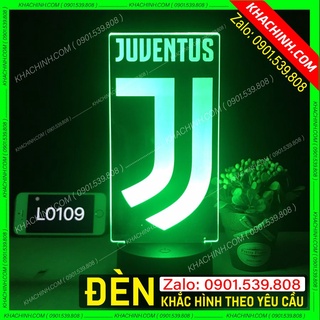 Đèn logo clb bóng đá juventus - đèn logo clb juventus, đèn led theo yêu cầu đổi màu kèm remote