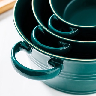 Bộ BÁT ĐỰNG GIẢ NỒI gốm sứ cao cấp màu xanh ngọc siêu sang trọng