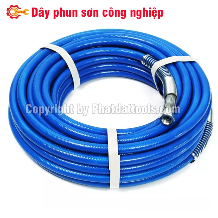 Cuộn dây phun sơn công nghiệp áp lực cao 20m -Tặng kèm khớp nối dài dây rửa xe