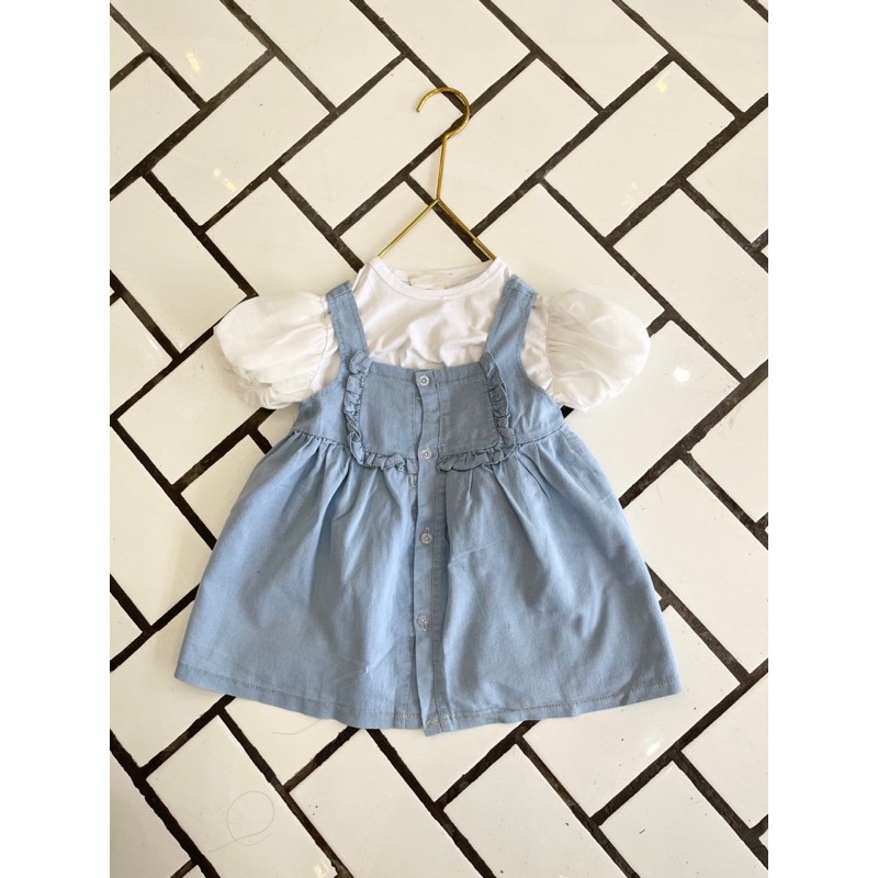 set áo tay bồng vây jean