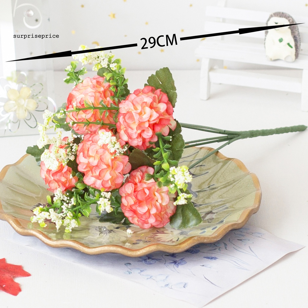 Bó hoa cẩm tú cầu giả 5 bông sống động như thật trang trí sân vườn