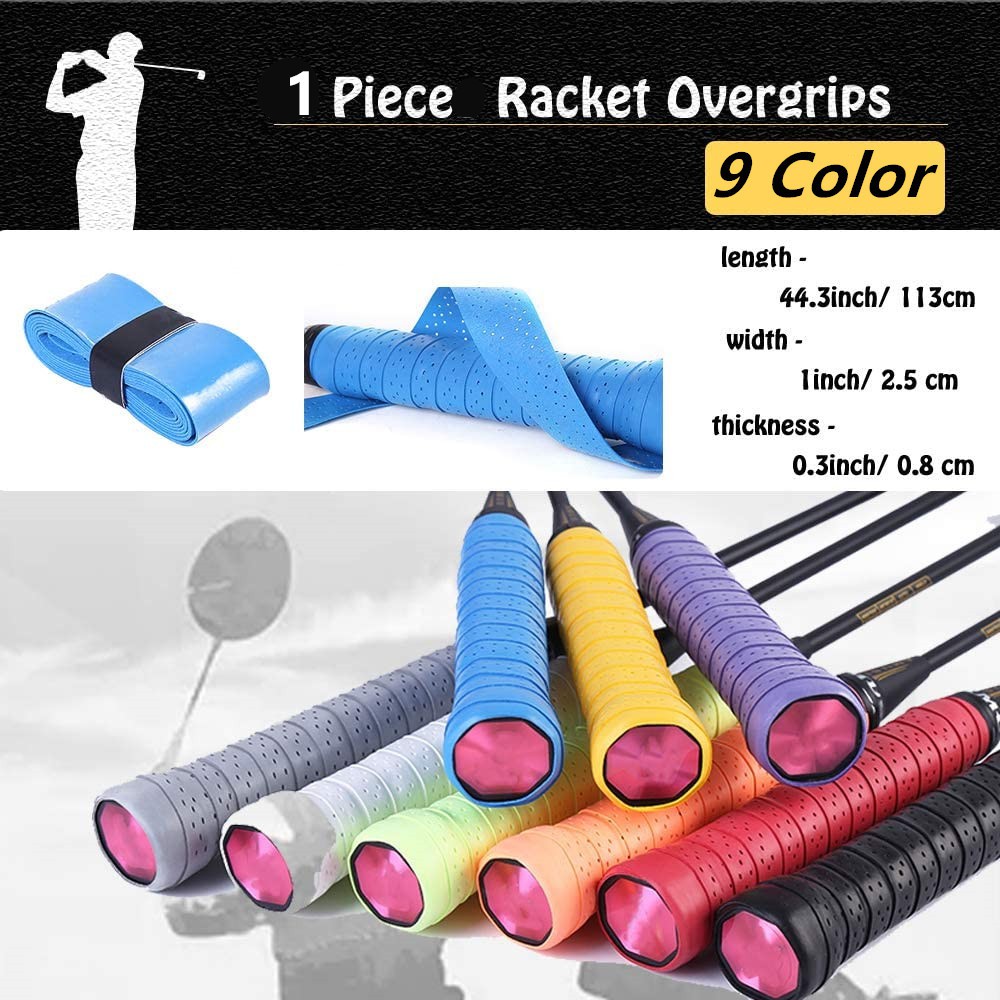 1 Cuộn Băng Quấn Tay Cầm Vợt Cầu Lông / Tennis Bằng Pu Thấm Hút Chống Trượt