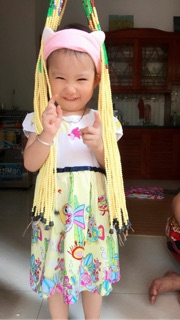 Váy lanh lụa  cho bé gái