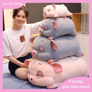 Gấu bông heo hồng lim dim phê cần siêu to khổng lồ cao cấp siêu cute siêu dễ thương vải miniso co giãn 4 chiều bông gòn