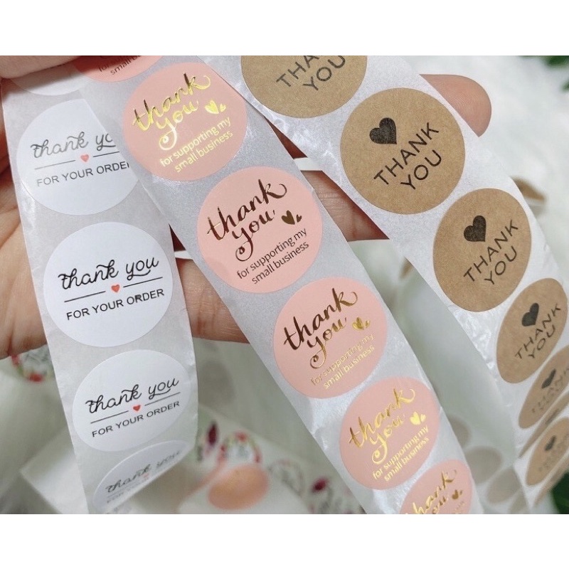 1k 10 sticker thank you siêu đẹp