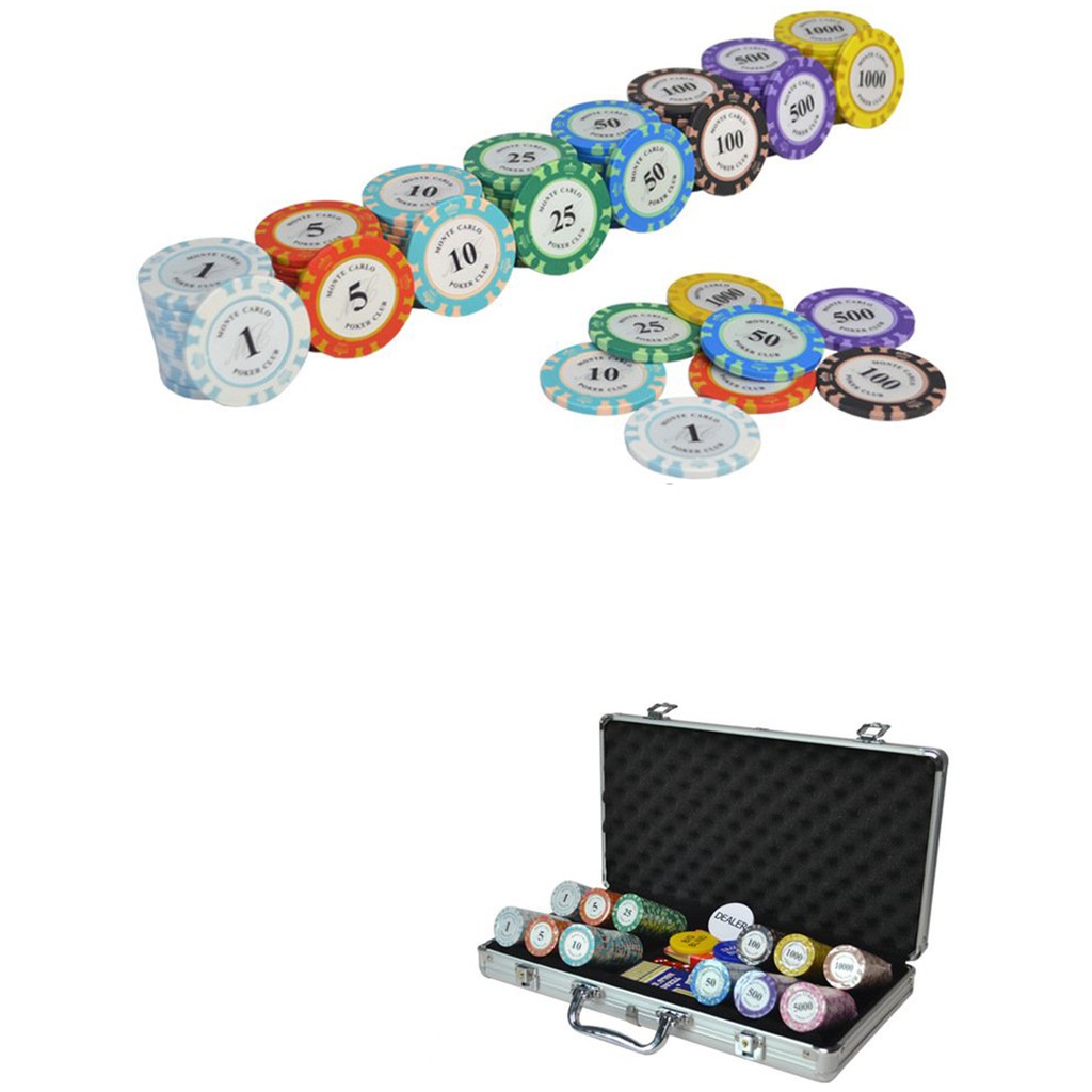 Bộ Vali Chơi Poker Chip có Số  kèm full phụ kiện Hàng Cao Cấp Nhập Khẩu