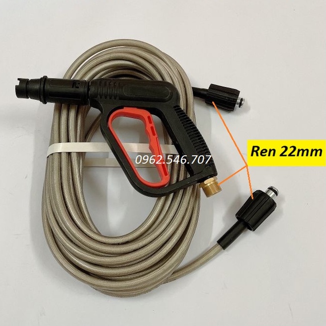 Bộ 10M dây rửa xe và súng xịt - súng rửa xe áp lực cao vòi xịt rửa xe dây xịt rửa áp lực cao Loại Xịn