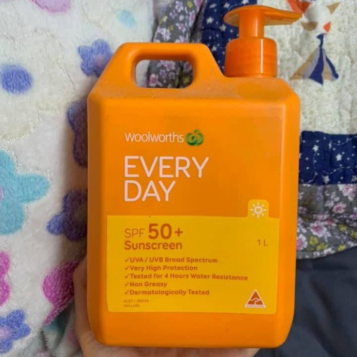 CHAI 1 LÍT - Kem Chống Nắng Woolworths Everyday Sunscreen SPF50+ 1000ML - KEM CHỐNG NẮNG BODY ÚC - nhuquynhdart