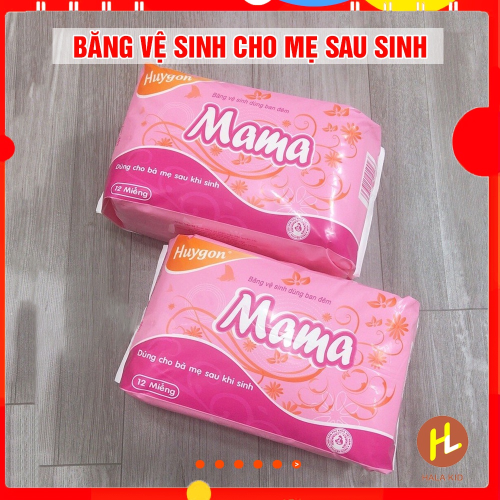 Băng vệ sinh Mama gói 12 miếng -  bvs ban đêm dành cho mẹ sau sinh