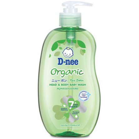 Dầu tắm gội toàn thân em bé Baby D-Nee Oragnic Xanh Lá 800ml