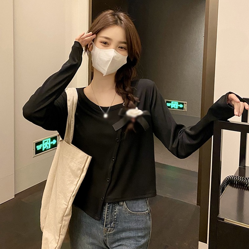 Áo thun tay dài màu sắc thời trang dành cho nữ