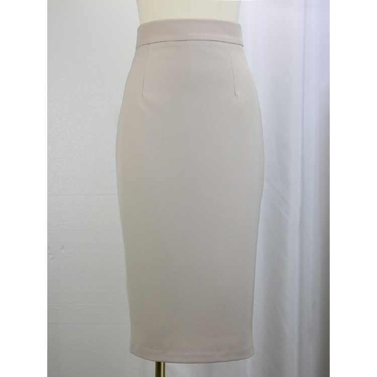 Chân váy công sở nữ xẻ sau chân váy bút chì văn phòng dáng dài qua gối vải tuyết mưa cao cấp màu đen kem mặc đi làm