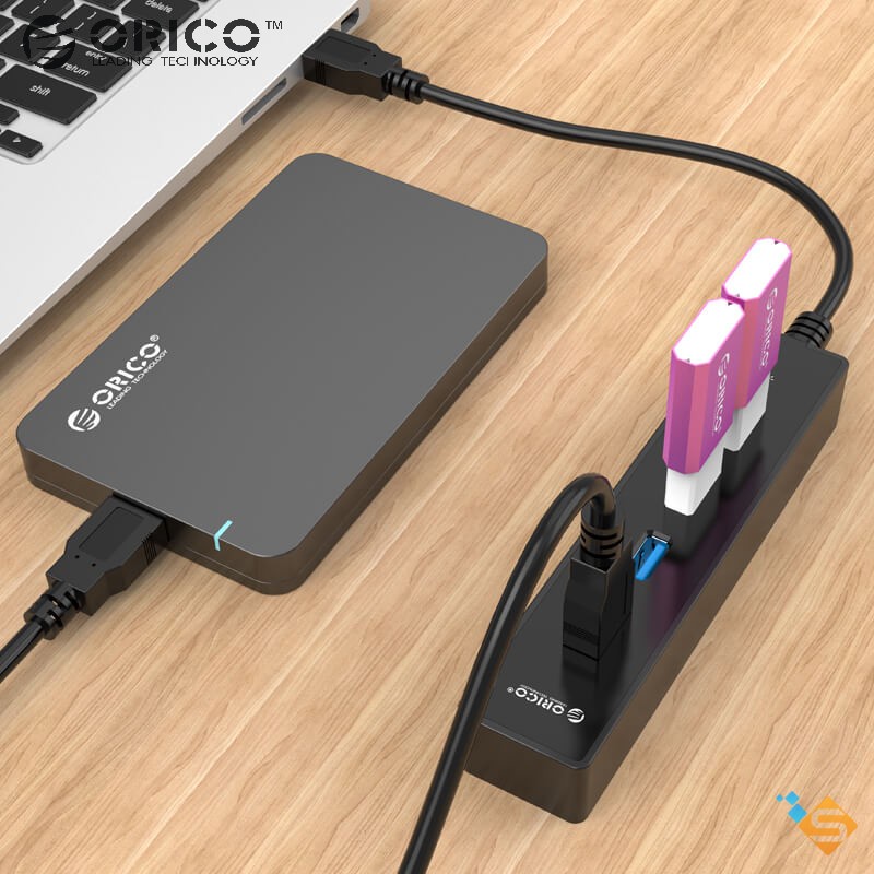 Bộ Chia USB HUB 4 cổng USB 3.0 ORICO W8PH4-U3 - Bảo Hành Chính Hãng 1 Năm