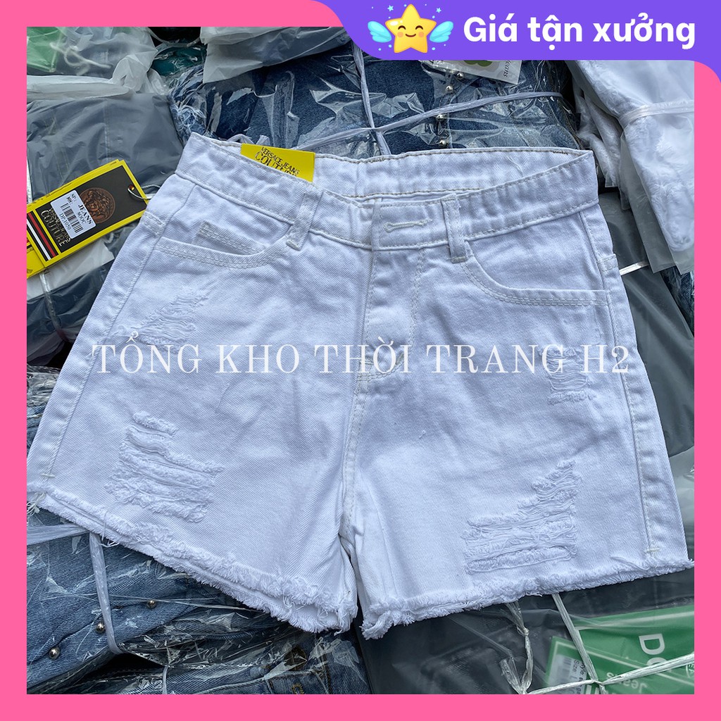 ✅🎯 Ảnh thật 100% 🎯✅ Quần Short trắng rách siêu tôn dáng, quần sooc cạp cao