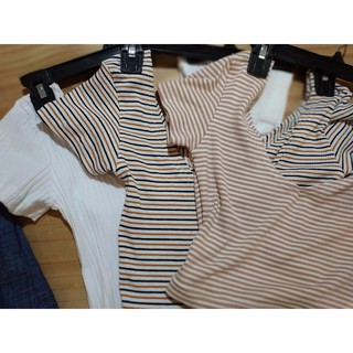 Croptop tay ngắn cổ tim