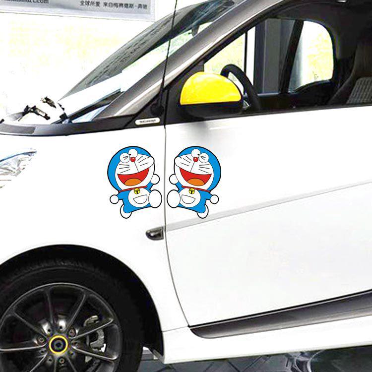Set 1 Cặp Sticker Doraemon Dán Cửa Sổ Xe Hơi