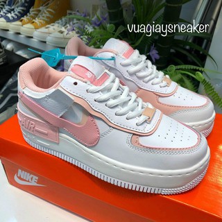 Hàng chuẩn có sẵn Giày thể thao nam nữ Af1 trắng hồng