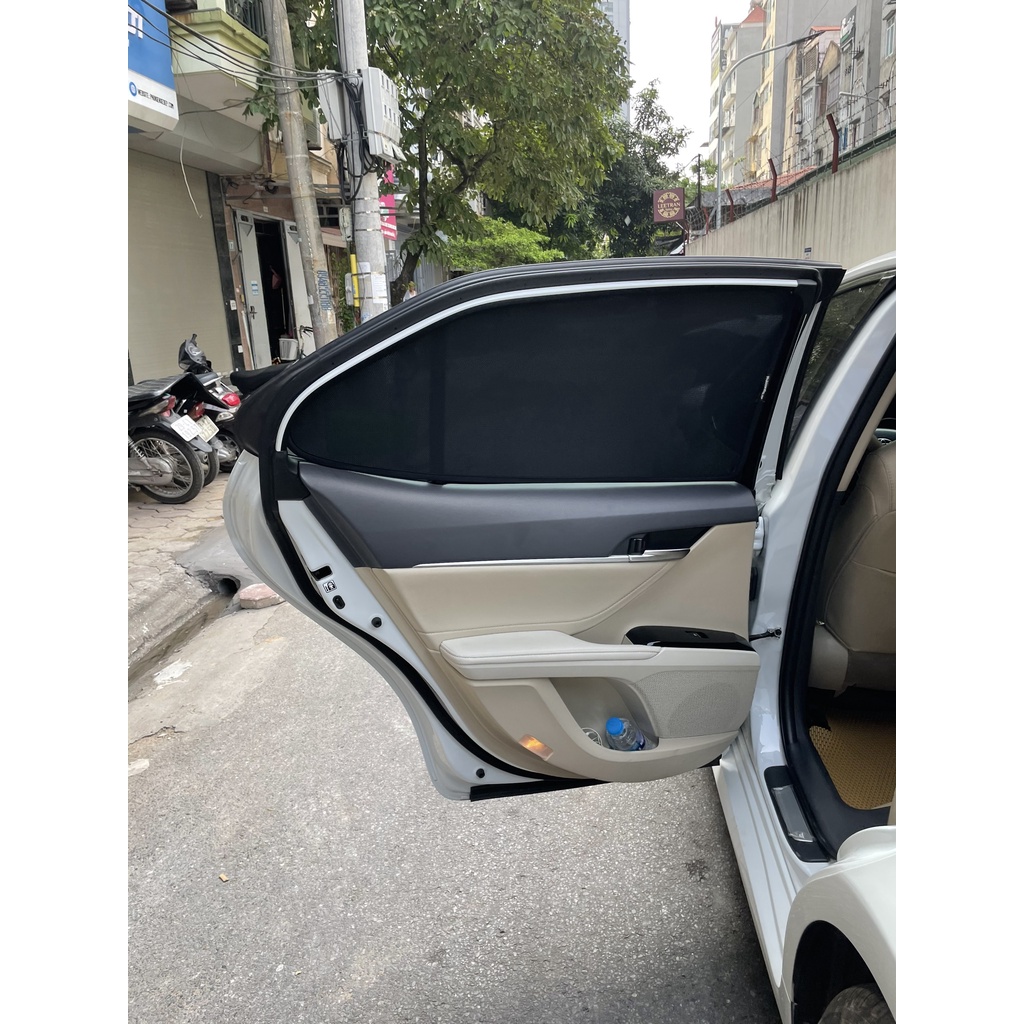 Rèm che nắng ô tô NAM CHÂM theo xe Toyota Camry ⚡ HÀNG LOẠI 1 - LƯỚI DÀY ⚡ - Combo 4 tấm chắn nắng - VIỆT NAM SẢN XUẤT