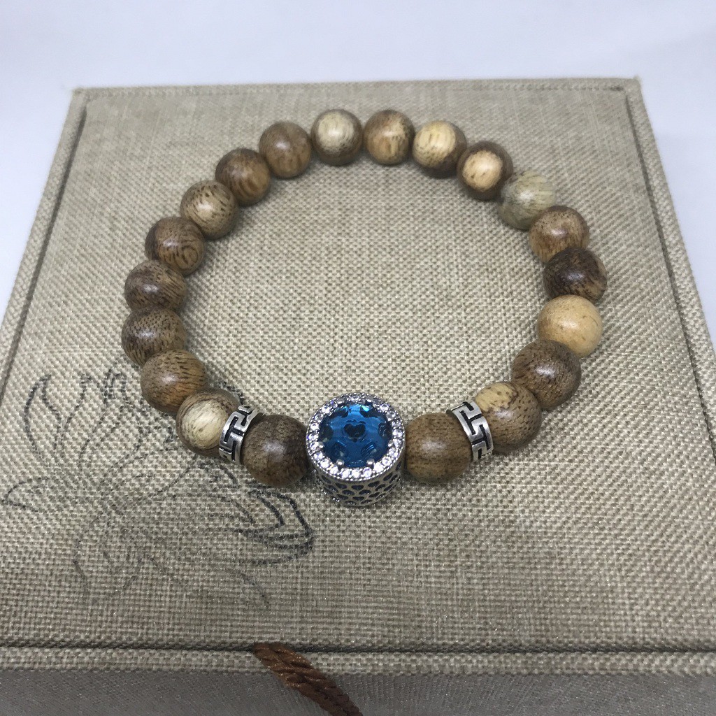 G1022 - Vòng tay trầm hương 8MM mix bạc 925  (Qúy khách vui lòng xem kĩ mô tả để chọn mẫu)