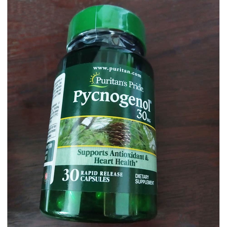 Chống oxy hóa từ nhựa cây thông đỏ Puritan’s Pride Pycnogenol 30 mg 30 viên