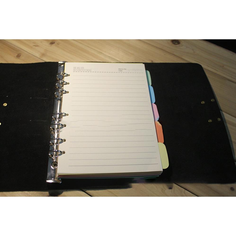 Bìa sổ còng binder KOLANO tab phân trang 5 tờ A5 A6 6 lỗ 5 màu tiện dụng SN-001338