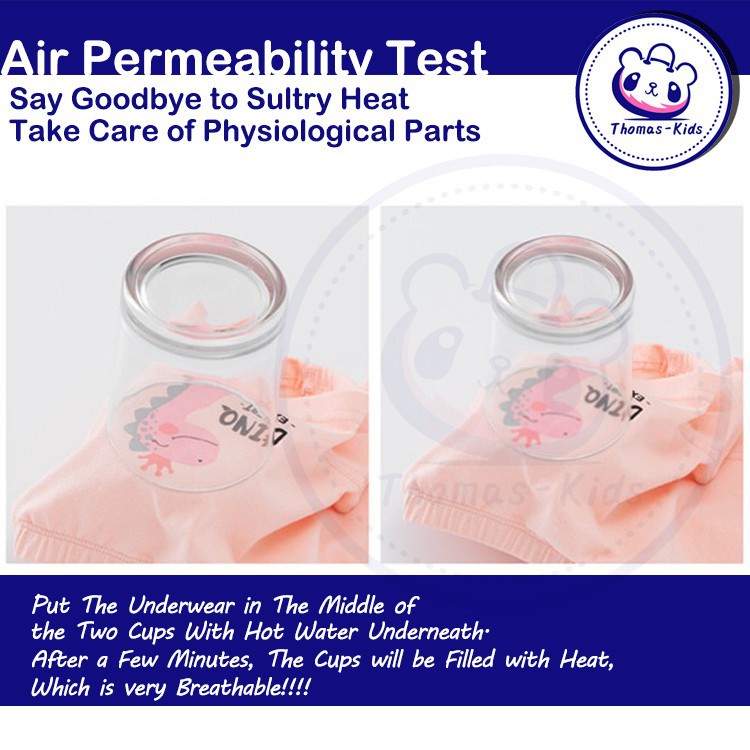 Bộ 5 quần lót Boxer chất liệu Cotton thoải mái thời trang cho bé gái B123