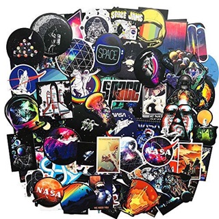 Sticker nasa set 60 cái ép lụa/ hình dán nasa