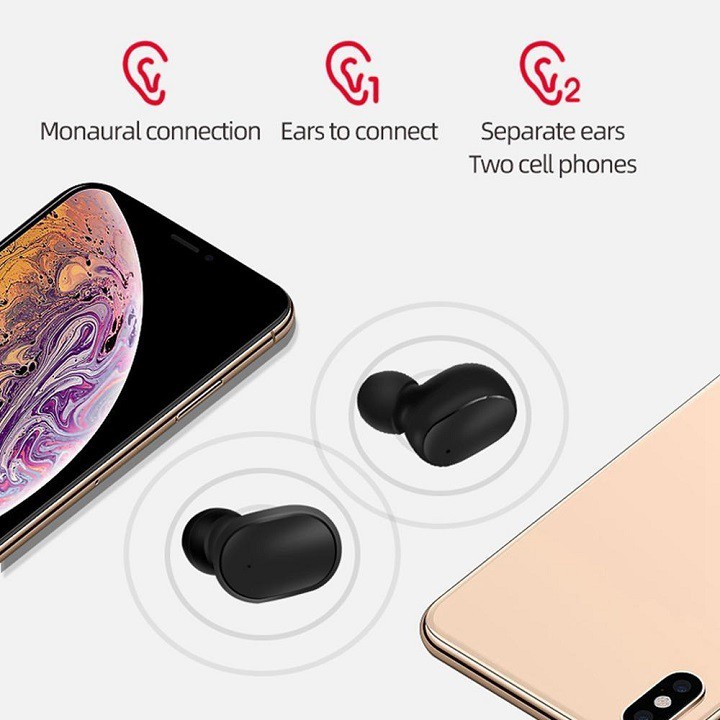 Tai nghe Bluetooth True Wireless Redmi Airdots A6S Âm Thanh 5.0 Cảm Biến Tự Động Kết Nối Bảo Hành 12 Tháng