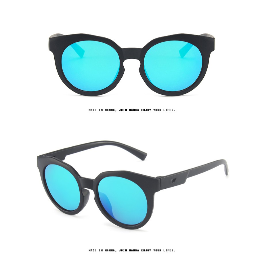 Kính Mát Gọng Tròn Chống Tia Uv400 Phong Cách Hàn Quốc Thời Trang Cho Bé