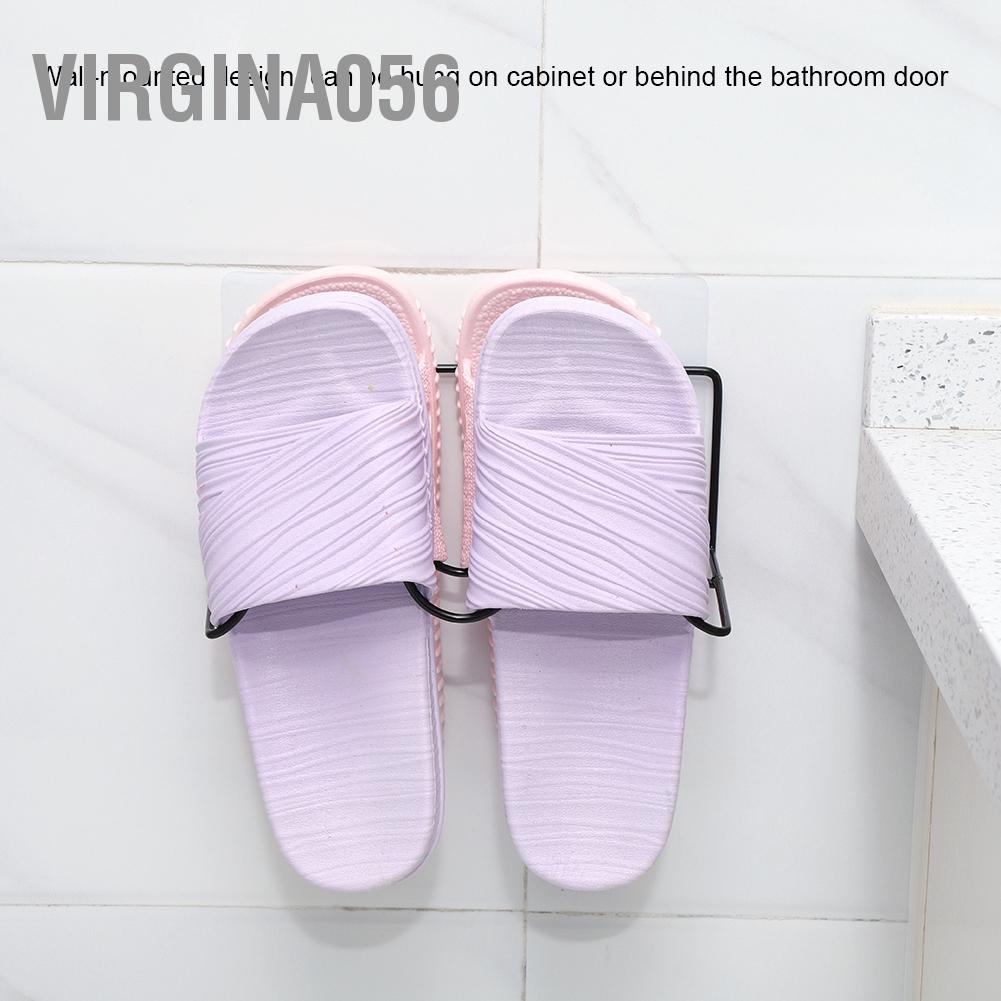 Virgina056 Double Layer Shoes Rack Hanger Shelf Holder Wall Mounted