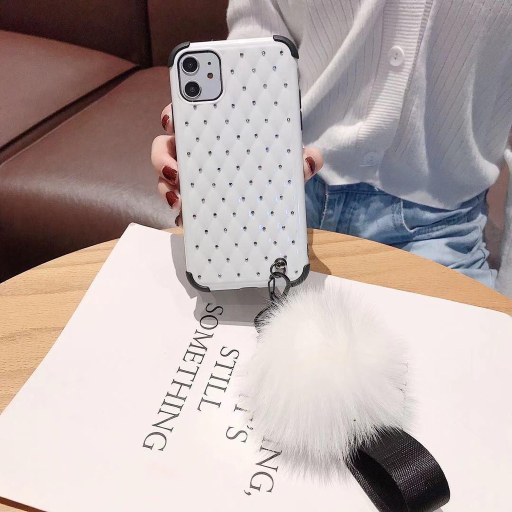 Ốp Chống Sốc💖FREE SHIP💖Ốp Chống Sốc Đính Đá Kèm Bông Siêu Đẹp - Giá Cực Rẻ | BigBuy360 - bigbuy360.vn