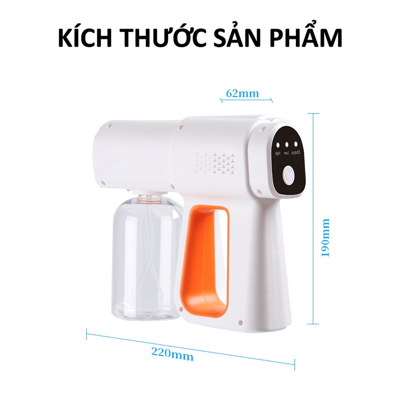 Máy phun sương cầm tay thế hệ mới K6X khử trùng diệt khuẩn có tia cực tím MPS00005